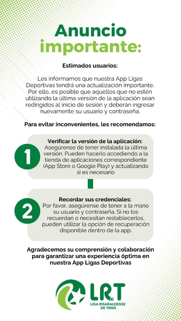 Anuncio importante LRT